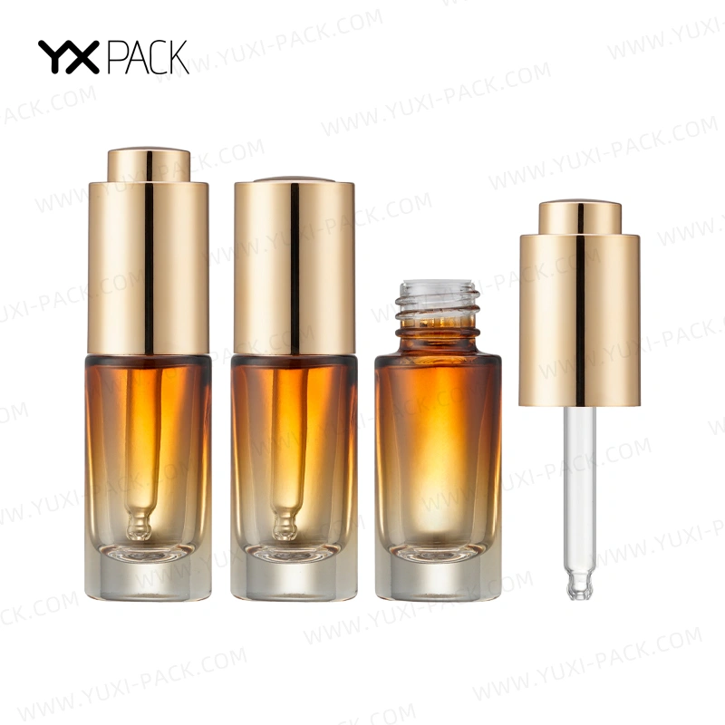 5-30ml Round Glass Serum Bottle with Pump Dropper