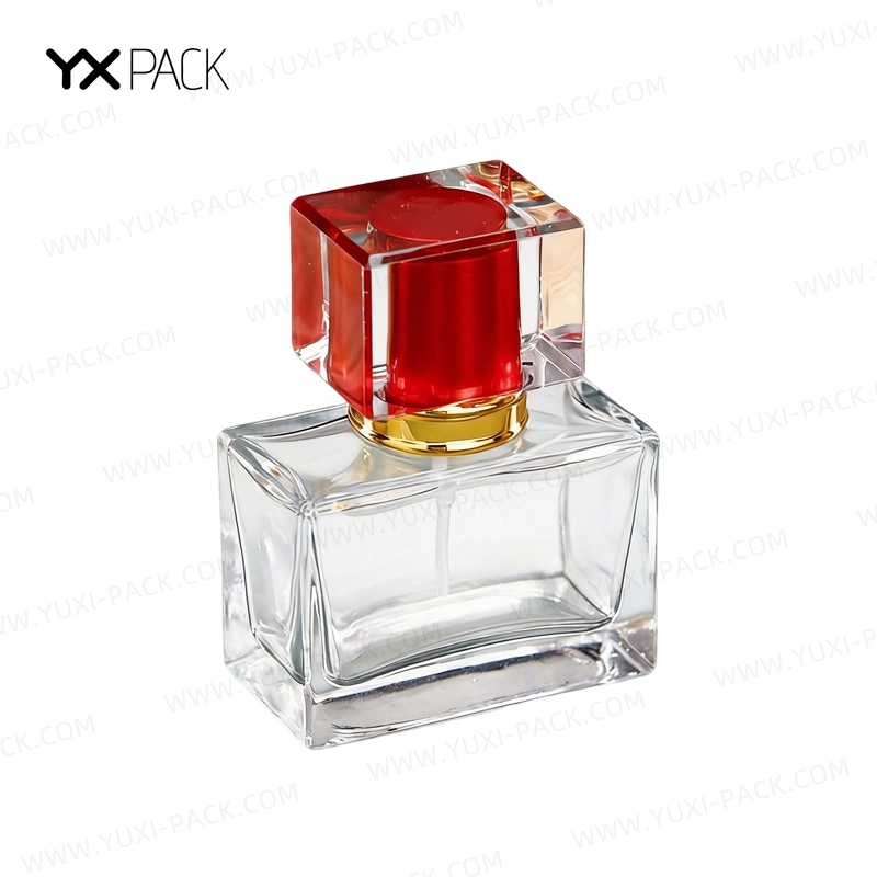 30ml 50ml 100ml Square Glass Perfume Bottles with Sprayer